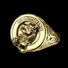 Load image into Gallery viewer, Campbell Clan Crest Signet Ring - celtic sides Scot Jewelry Rings
