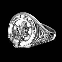 Load image into Gallery viewer, Ferguson Clan Crest Signet Ring - celtic sides Scot Jewelry Rings
