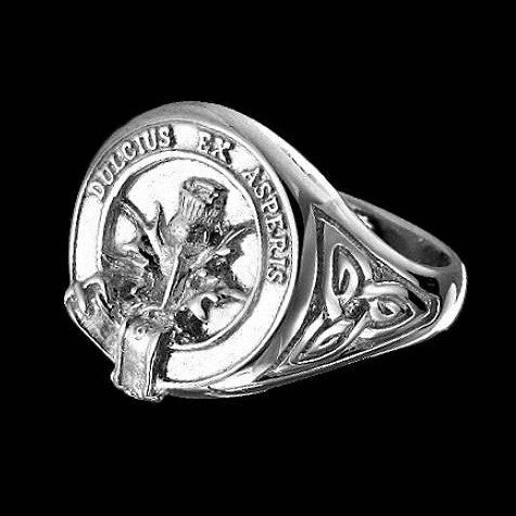 Ferguson Clan Crest Signet Ring - celtic sides Scot Jewelry Rings