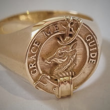 Load image into Gallery viewer, Forbes Clan Crest Signet Ring Scot Jewelry Rings
