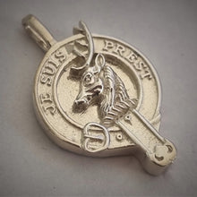 Load image into Gallery viewer, Fraser Clan Crest Pendant Scot Jewelry Charms & Pendants