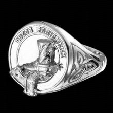 Load image into Gallery viewer, MacAuley Clan Crest Signet Ring - celtic sides Scot Jewelry Rings
