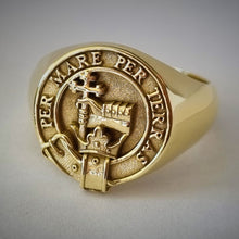 Load image into Gallery viewer, MacDonald Clan Crest Signet Ring Scot Jewelry Rings
