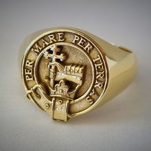Load image into Gallery viewer, MacDonald Clan Crest Signet Ring Scot Jewelry Rings