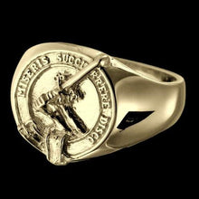 Load image into Gallery viewer, MacMillan Clan Crest Signet Ring Scot Jewelry Rings
