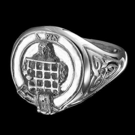 Ogilvy Clan Crest Signet Ring - celtic sides Scot Jewelry Rings