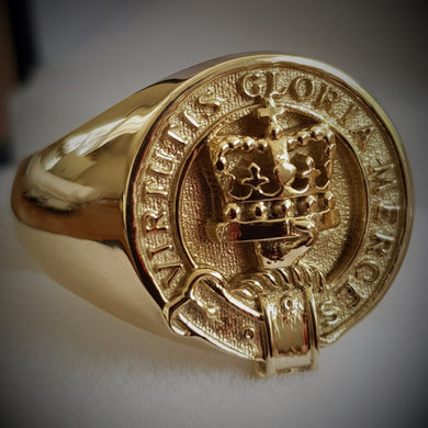 Robertson Clan Crest Signet Ring Scot Jewelry Rings