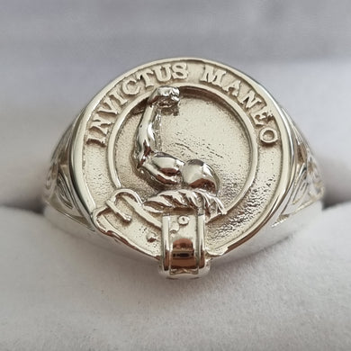 Armstrong clan crest ring celtic sides