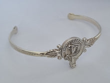 Load image into Gallery viewer, MacFarlane clan crest bracelet in sterling silver
