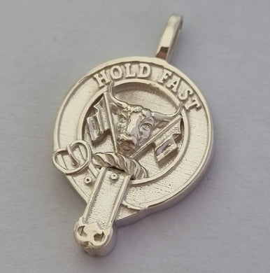 Macleod clan crest pendant in sterling silver