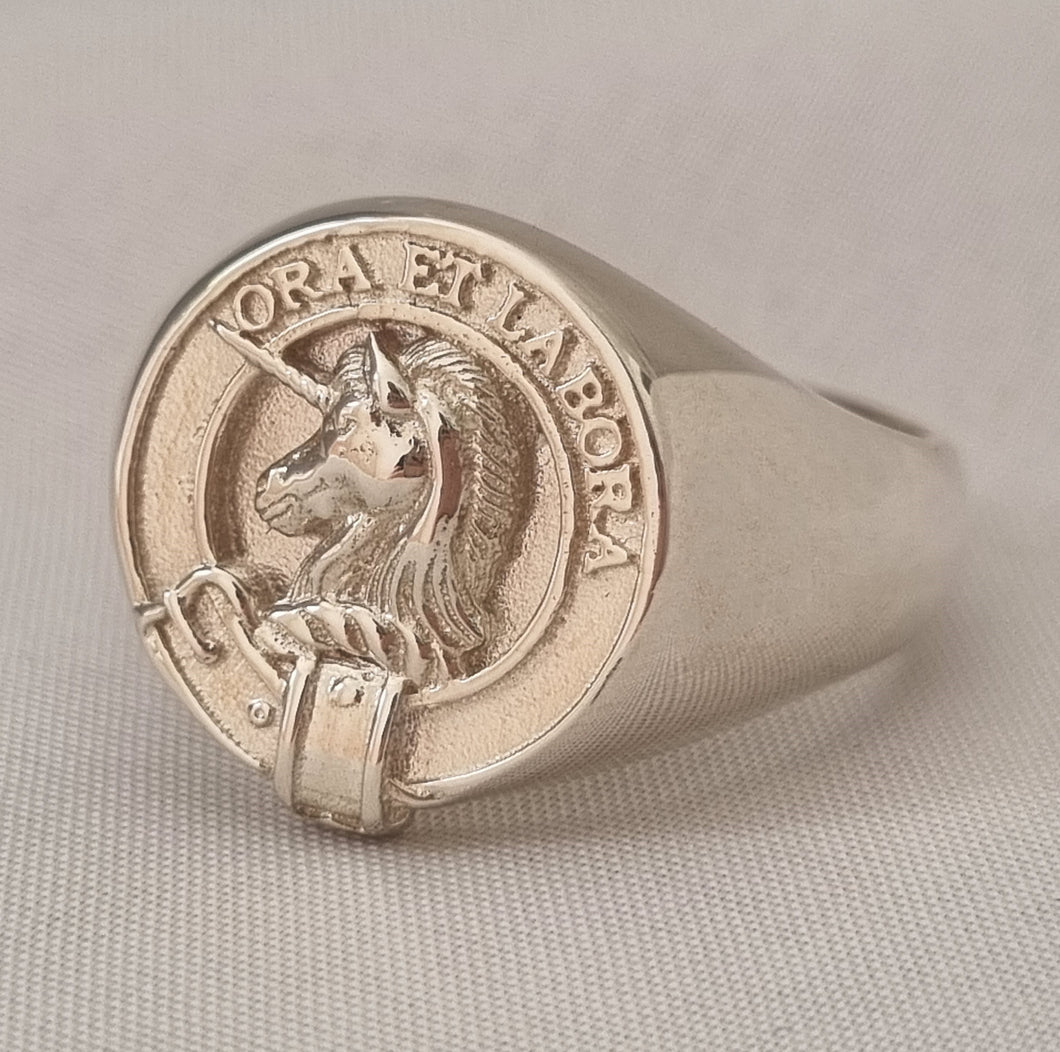 Ramsay Clan Crest Signet Ring Scot Jewelry