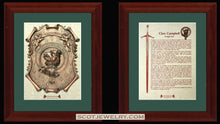 Load image into Gallery viewer, Campbell Clan Crest and History Prints in Frames
