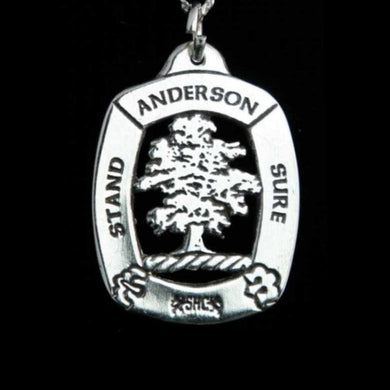 Anderson Clan Crest Pendant - large Scot Jewelry Charms & Pendants