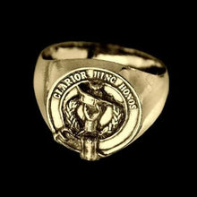 Load image into Gallery viewer, Buchanan Clan Crest Signet Ring Scot Jewelry Rings
