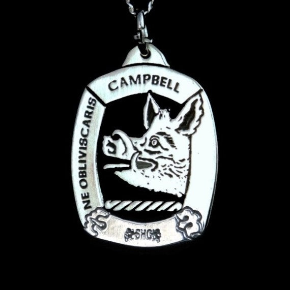 Campbell Clan Crest Pendant - large Scot Jewelry Charms & Pendants