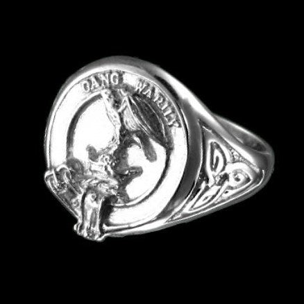 Drummond Clan Crest Signet Ring - celtic sides Scot Jewelry Rings