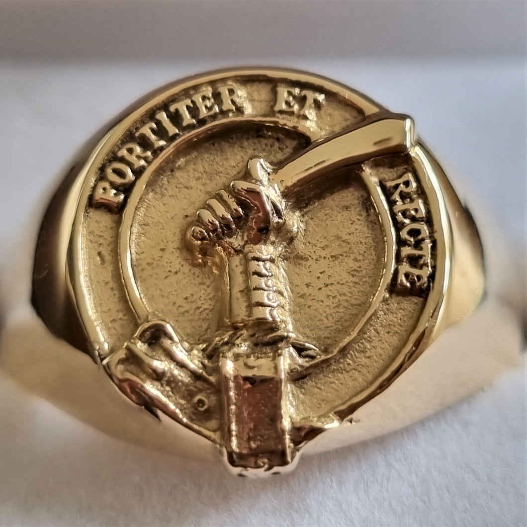 Elliot Clan Crest Signet Ring Scot Jewelry Rings