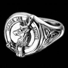 Load image into Gallery viewer, Forbes Clan Crest Signet Ring - celtic sides Scot Jewelry Rings
