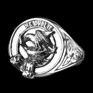 Graham Clan Crest Signet Ring - celtic sides Scot Jewelry Rings