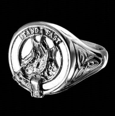 Grant Clan Crest Signet Ring - celtic sides Scot Jewelry Rings