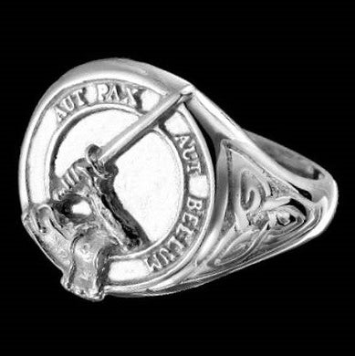 Gunn Clan Crest Signet Ring - celtic sides Scot Jewelry Rings