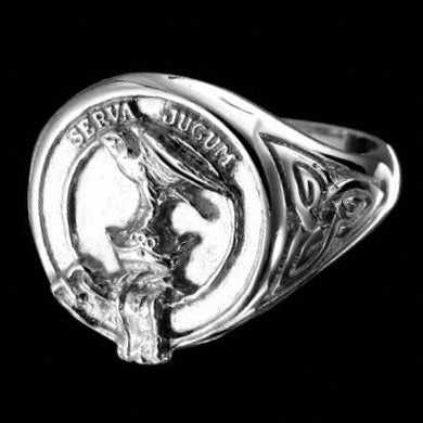 Hay Clan Crest Signet Ring - celtic sides Scot Jewelry Rings