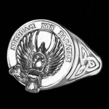 Load image into Gallery viewer, Johnstone Clan Crest Signet Ring - celtic sides Scot Jewelry Rings
