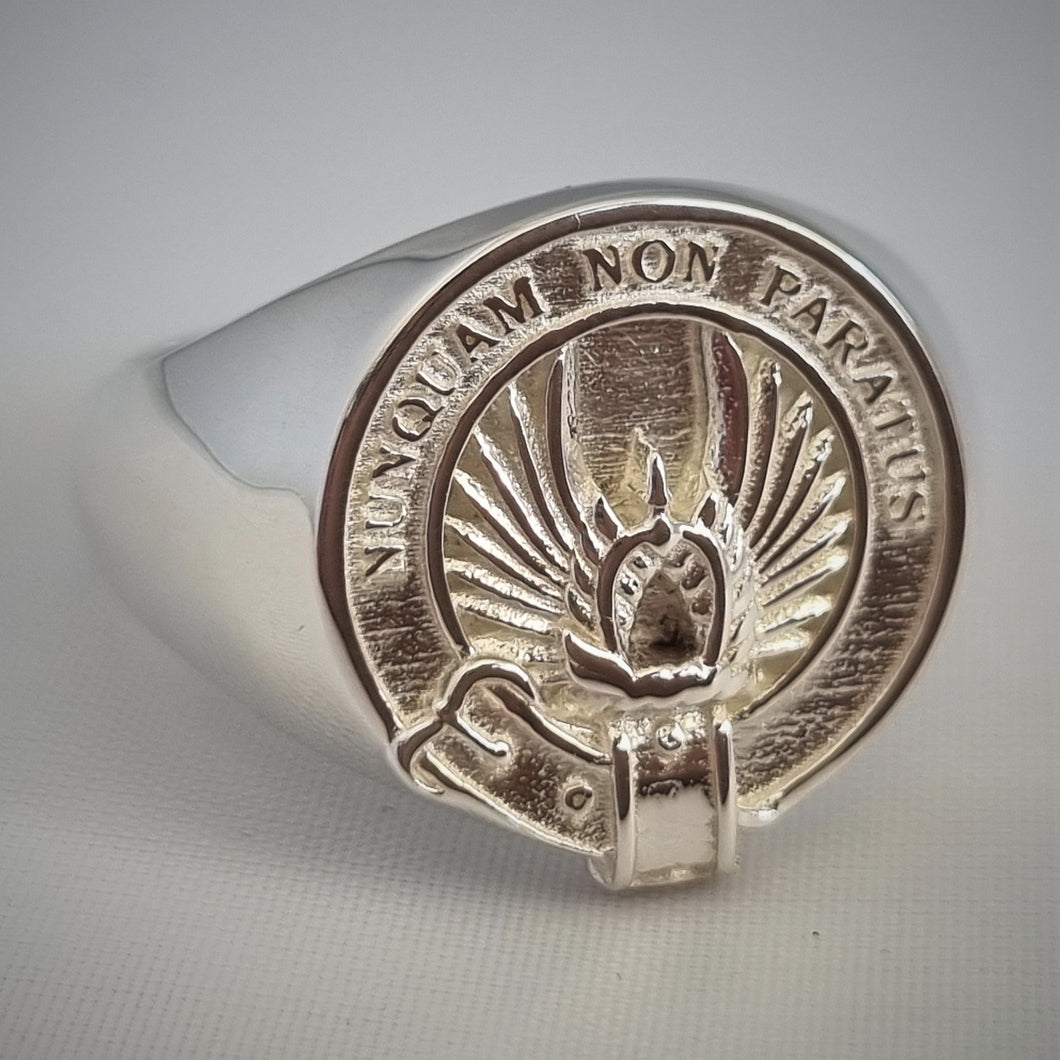 Johnstone Clan Crest Signet Ring Scot Jewelry Rings