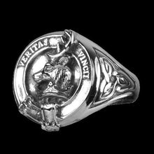 Load image into Gallery viewer, Keith Clan Crest Signet Ring - celtic sides Scot Jewelry Rings
