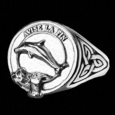 Kennedy Clan Crest Signet Ring - celtic sides Scot Jewelry Rings