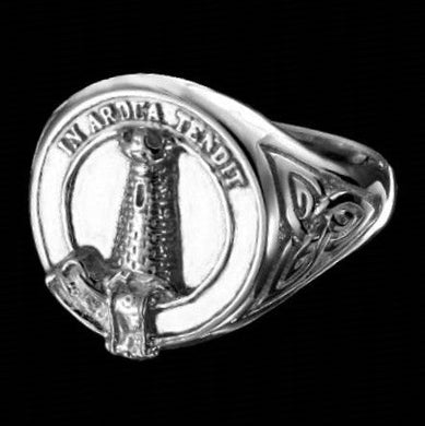 MacCallum / Malcom Clan Crest Signet Ring - celtic sides Scot Jewelry Rings
