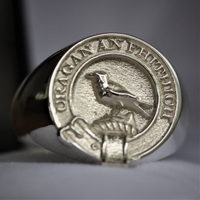 MacDonnell Clan Crest Signet Ring Scot Jewelry Rings