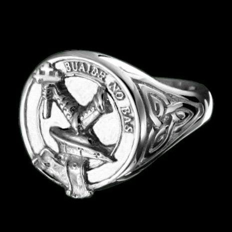 MacDougall Clan Crest Signet Ring - celtic sides Scot Jewelry Rings