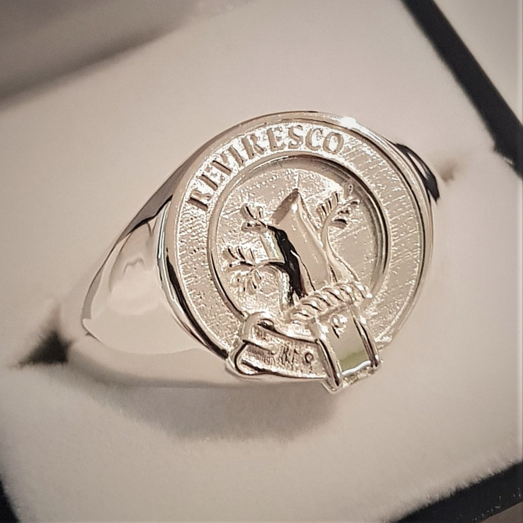 MacEwen Clan Crest Signet Ring Scot Jewelry Rings