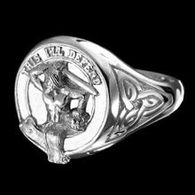 Load image into Gallery viewer, MacFarlane Clan Crest Signet Ring - celtic sides Scot Jewelry Rings
