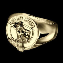 Load image into Gallery viewer, MacFarlane Clan Crest Signet Ring Scot Jewelry Rings
