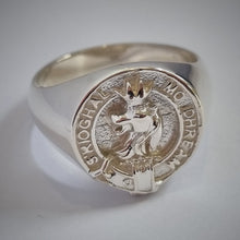 Load image into Gallery viewer, MacGregor Clan Crest Signet Ring Sterling Silver Scot Jewelry
