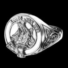 Load image into Gallery viewer, MacKenzie Clan Crest Signet Ring - celtic sides Scot Jewelry Rings
