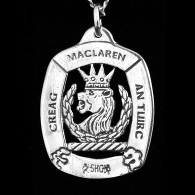 MacLaren Clan Crest Pendant - large Scot Jewelry Charms & Pendants