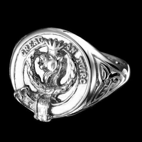 MacLaren Clan Crest Signet Ring - celtic sides Scot Jewelry Rings