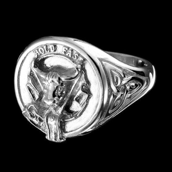 MacLeod Clan Crest Signet Ring - celtic sides Scot Jewelry Rings