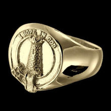 Load image into Gallery viewer, MacNaughton Clan Crest Signet Ring Scot Jewelry Rings
