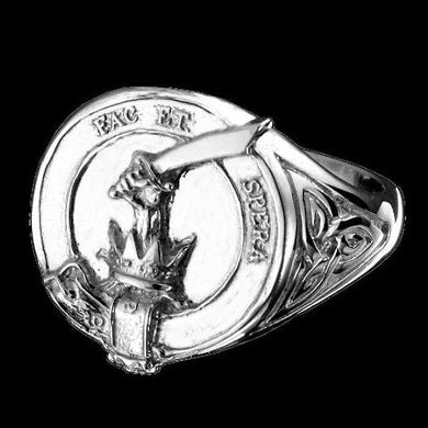 Matheson Clan Crest Signet Ring - celtic sides Scot Jewelry Rings