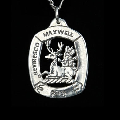 Maxwell Clan Crest Pendant - large Scot Jewelry Charms & Pendants