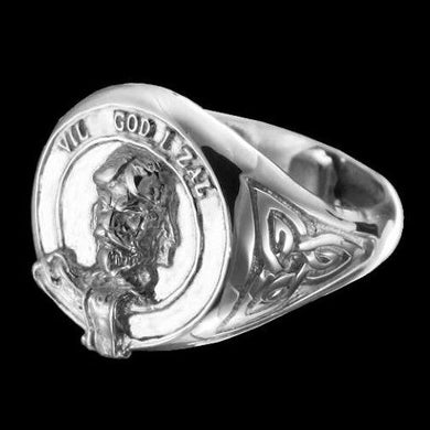 Menzies Clan Crest Signet Ring - celtic sides Scot Jewelry Rings