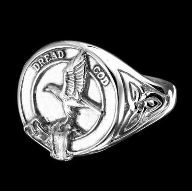 Munro Clan Crest Signet Ring - celtic sides Scot Jewelry Rings