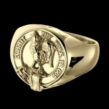 Load image into Gallery viewer, Sinclair Clan Crest Signet Ring Scot Jewelry Rings
