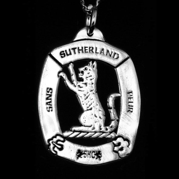 Sutherland Clan Crest Pendant - large Scot Jewelry Charms & Pendants